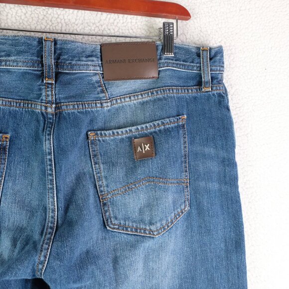 Armani Exchange Jeans Mens 40 J13 Slim Fit Distressed Denim Straight Leg A|X - Picture 5 of 13